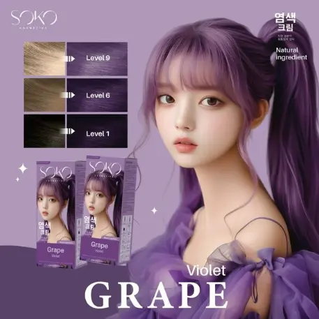 SOKO ថ្នាំលាបសក់ Grape Violet