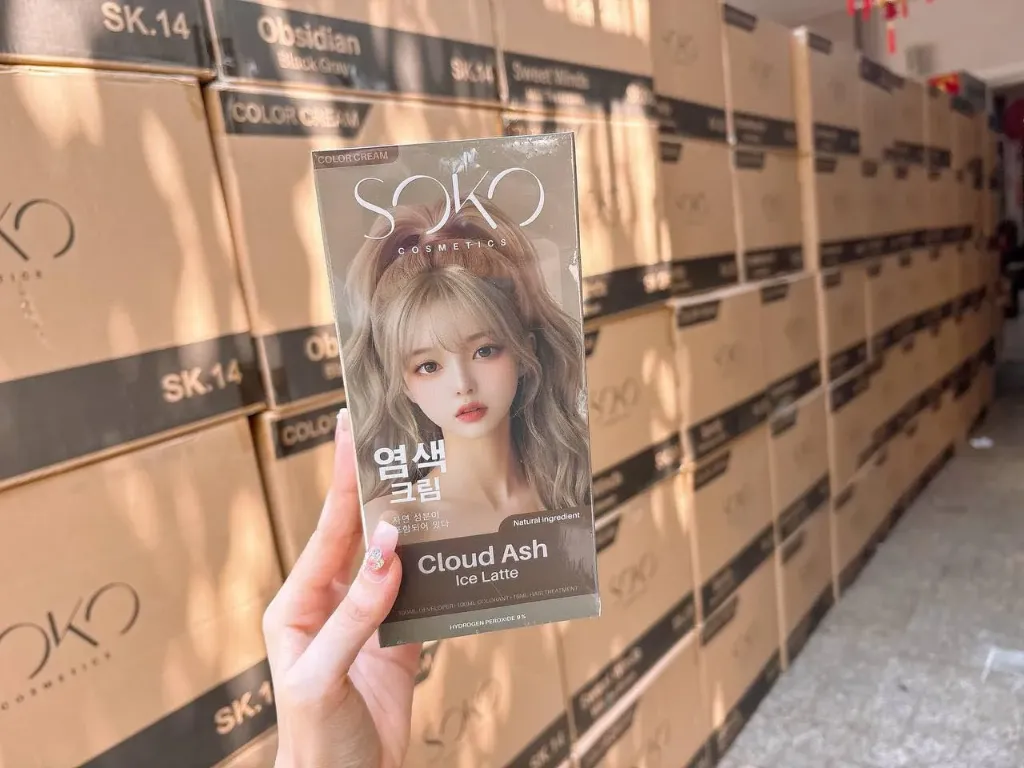 [HT-415001] SOKO ថ្នាំលាបសក់ Cloud Ash Ice Latte 