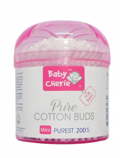 Baby Cherie Pure Cotton Buds Shell Can Purest 200sticks