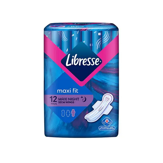Libresse សំឡីអនាម័យយប់ 12pads*32cm