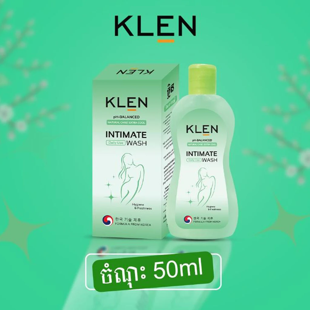 KLEN pH-Balanced Intimate Extra Cool Green 50ml*24