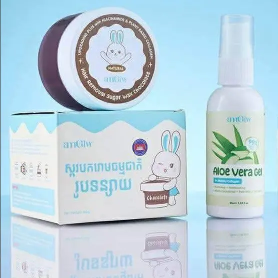 AmGlw ស្ករបករោមធម្មជាតិរូបទន្សាយ+ជែលប្រទាល 80g+35ml