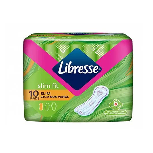 Libresse សំឡីអនាម័យ Slim Fit 10pads*24cm