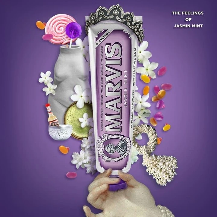 [415133] Marvis jasmin mint ស្វាយ 85ml