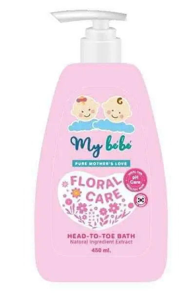 My Bebe Floral Care Head to Toe Bath 450ml*12