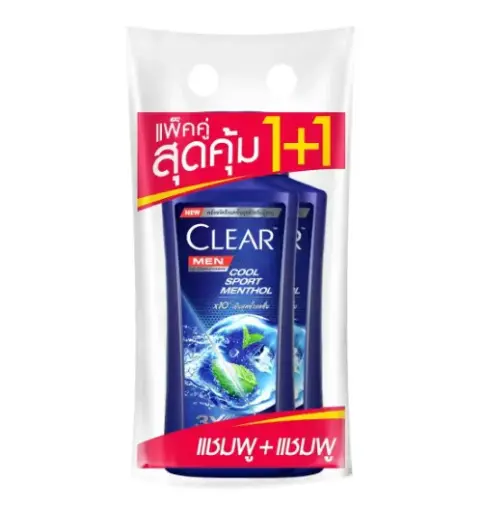 [415032] Clear បុរសកក់Menthol 370ml x2