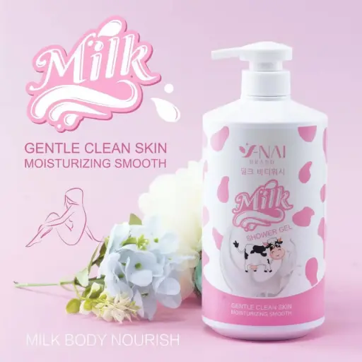 [417107] Y-Nai Mlik Shower Gel Pink 1L