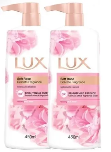 [417113] LUX សាប៊ូដុសខ្លួនRosy Glow 450ml x2
