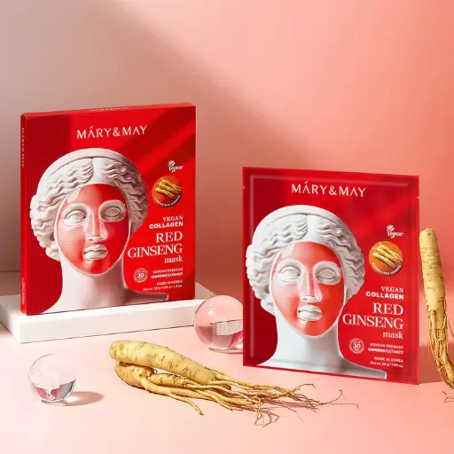 [405107] Mary&May Red Ginseng Mask 30g*4