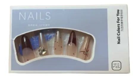 [401037] Nails Color For You ម៉ូតក្រចកពណ៌ឈាមជ្រុក 24pcs