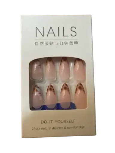 [401040] Nails Natural Delicate&Comfortableម៉ូតអុជៗពណ៌ឈាមជ្រូក24pcs