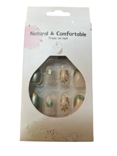 [401041] Natural & Comfortable ម៉ូតរលោងឆ្នូតបៃតងផ្លេកៗ 24pcs