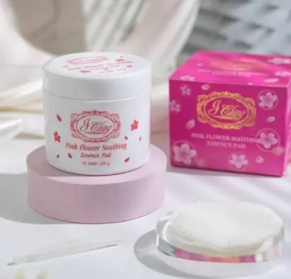 [405212] J Ching សំឡីផ្កា PinkFlower 60pads