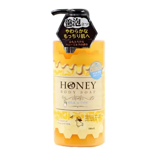 [417395] Honey សាប៊ូដុសខ្លួនប្រភេទទឹកដោះគោ 500ml