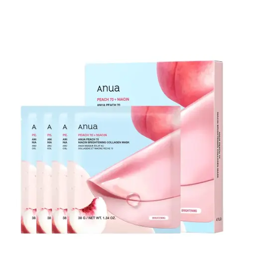 [405278] Anua Peach 70+ Niacin Brightening Mask 38g*4