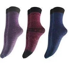 [400700] ស្រោមជើងស្រ្តីឆ្នូតខ្មៅដើមនិងចុង