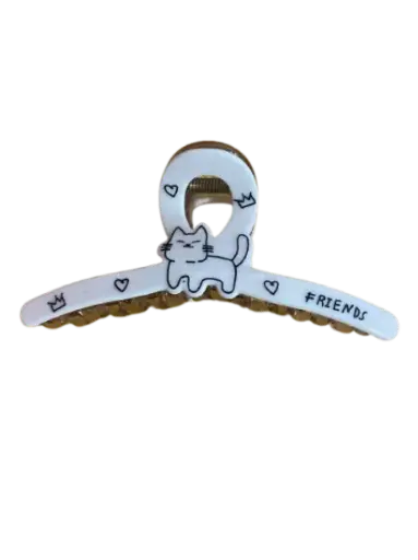 [402271] 186-ដង្កៀបចាប់សក់Friends រូបឆ្មា