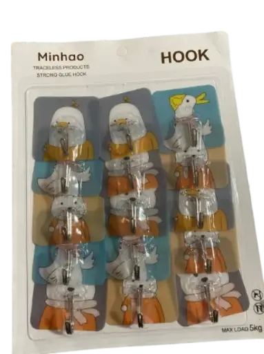 [425562] Minhao Glue Hook ទំពួកពន្យួរផ្លេកៗ #59127 12pcs