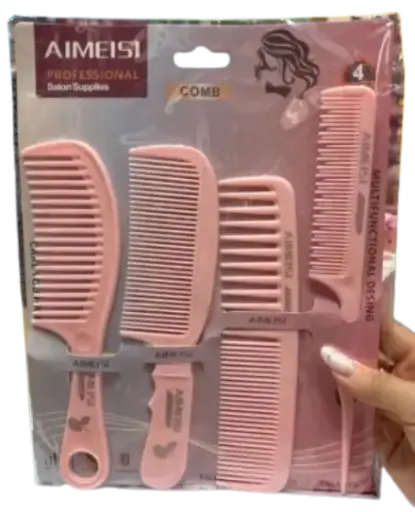 [400771] Aimeisi Flat Comb ឈុតក្រាសសក់ 4pcs #P405A