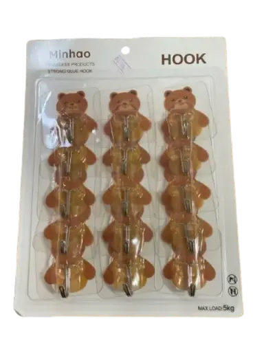 [425586] Minhao Glue Hook រូបខ្លាឃ្មុំ 5kg 15pcs