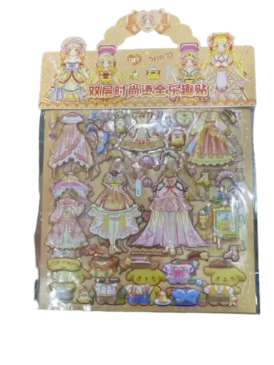 [425596] Stickers DIY Dress up រូបបិត2សន្លឹក #WASD01