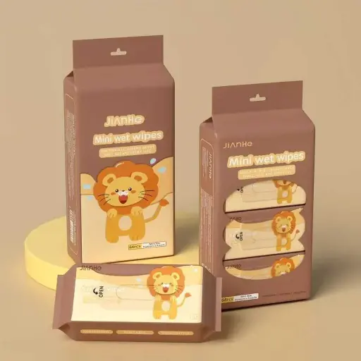 [414096] JianHe Mini Wet Wipes រូបតោ#0057 8pcs*8