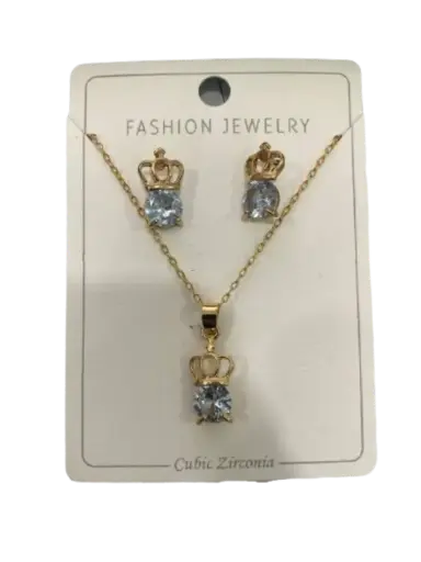 [425626] Fashion Jewelry Cubic Zirconia ឈុតខ្សែក+ក្រវិល