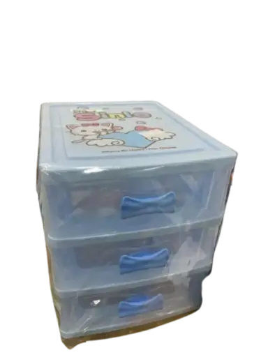 [400999] Fashion ទូជ័រថ្លាដាក់អីវ៉ាន់3ជាន់ #R399B