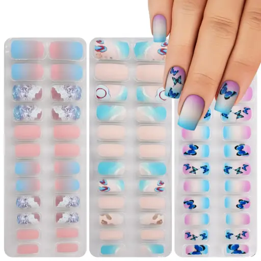[401100] Fashion Nail ប្រអប់វែងចម្រុះម៉ូត 24pcs