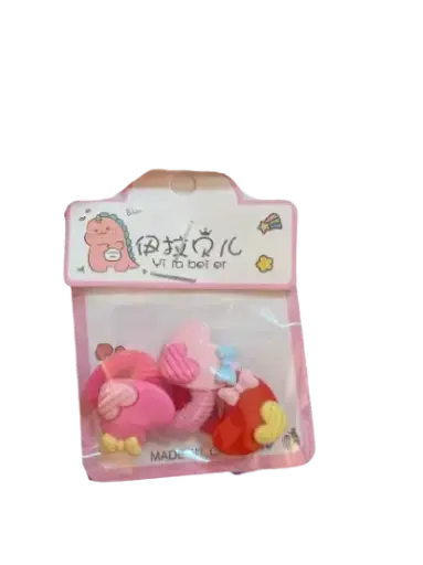 [402032] 164-Biu កៅស៊ូចងសក់បេះដូង 3pcs