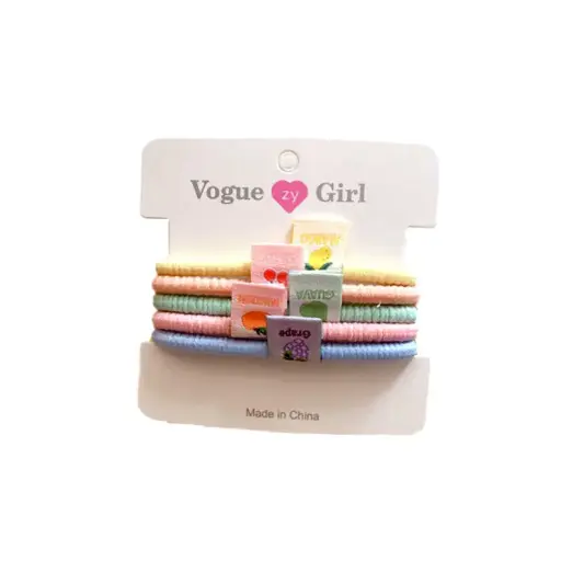 [402059] vogue zy girl-ខ្សែចងសក់ 5pcs