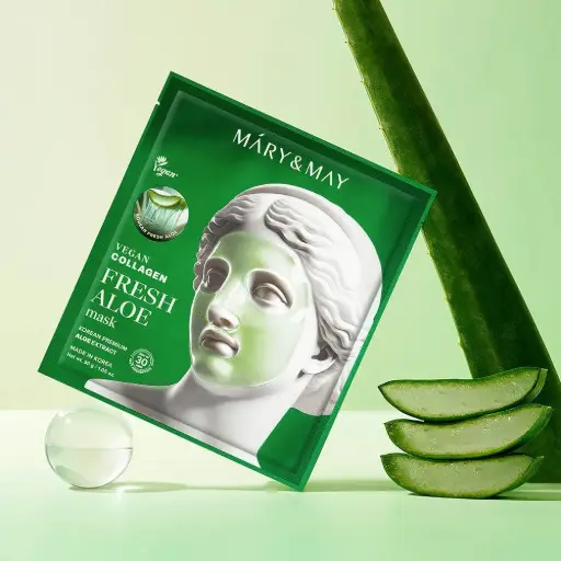 [405091] Mary&May Collagen Fresh Aloe Mask 30g*4pcs