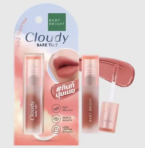 [407038] Baby bright-Cloudy Bare Tint ក្រែមលាបមាត់#02 2.6g