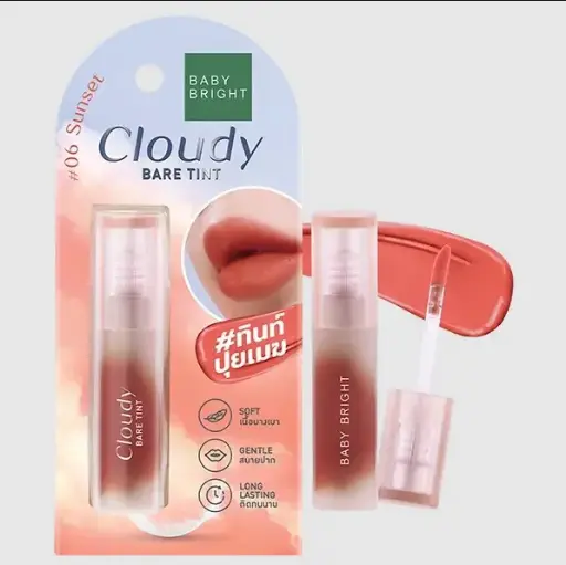[407047] Baby bright-Cloudy Bare Tint ក្រែមលាបមាត់#06 2.6g
