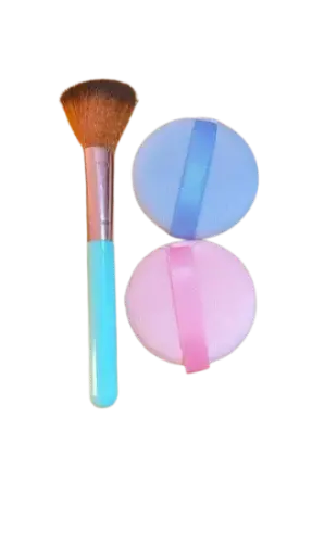 [407150]  Make Up Tool Beautiful 2 Brushes 1 Sponge #24-308