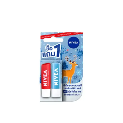 [407266] NIVEA-បបូរមាត់ផ្លែស្ត្របឺរី 4.8g x2  
