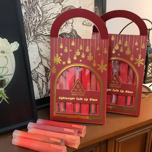 [407450] Keke Mood EMO Lightweight Tulle Lip Glaze B#2 2.5g*3