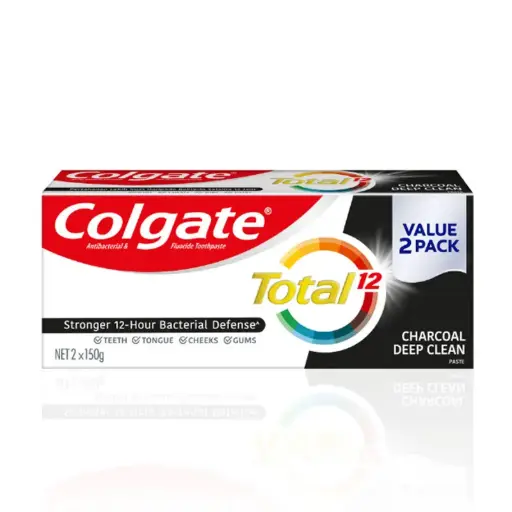 [408037] Colgate®ថ្នាំដុសធ្មេញធ្យូង 150g x2