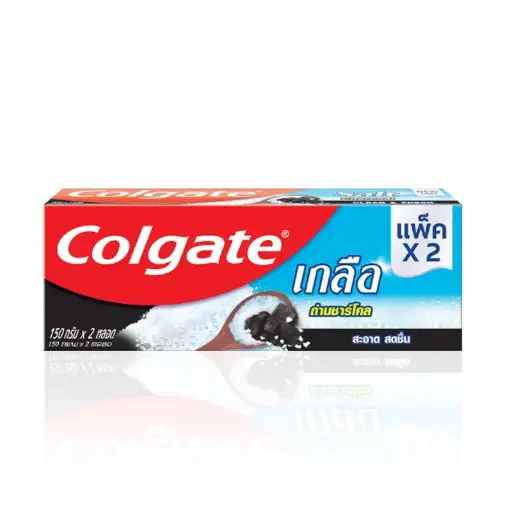 [408039] Colgate®រូបមន្តផ្សំពីធ្យូងអំបិល 150g x2 