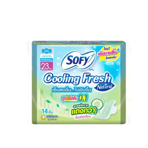 [410155] Sofy-សំឡីអនាម័យត្រជាក់ 14សន្លឹក,23cm