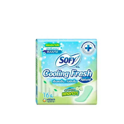 [410160] Sofy-សំឡីអនាម័យផ្លែត្រសក់ 16សន្លឹក
