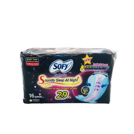 [410163] Sofy-សំឡីអនាម័យយប់ 16pads,29cm