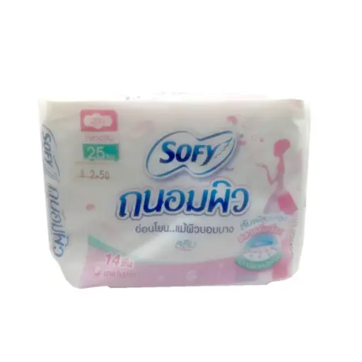 [410166] Sofy-សំឡីអនាម័យល្អសំរាប់ស្បែក 14សន្លឹក,25mm