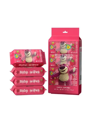 [414098] Disney Baby Hand & Mouth Wet Wipes Red 8pcs*8